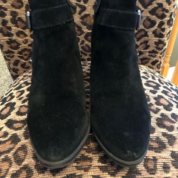 Franco Sarto L-Delancy Suede Ankle Boot - Black, Size 9 - Picture 9 of 10